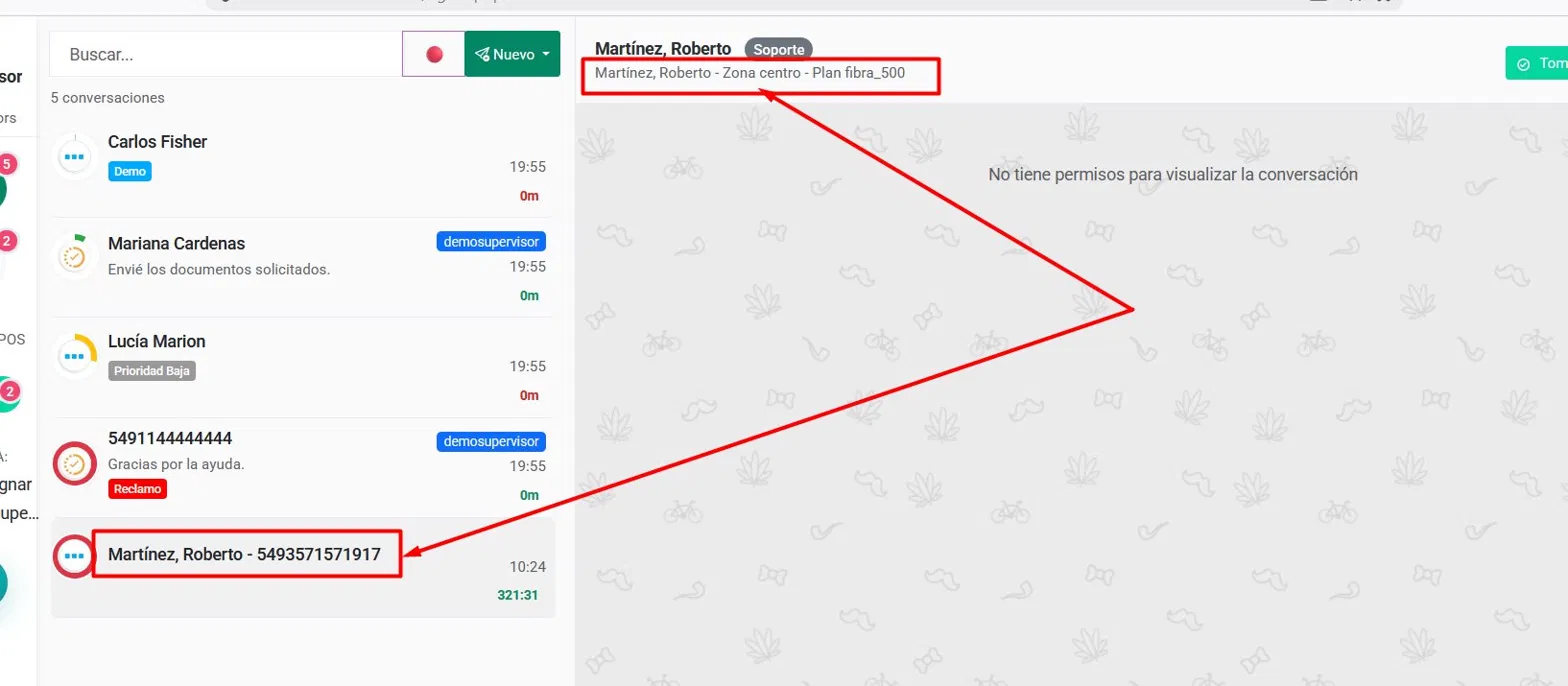 Result in the agent interface