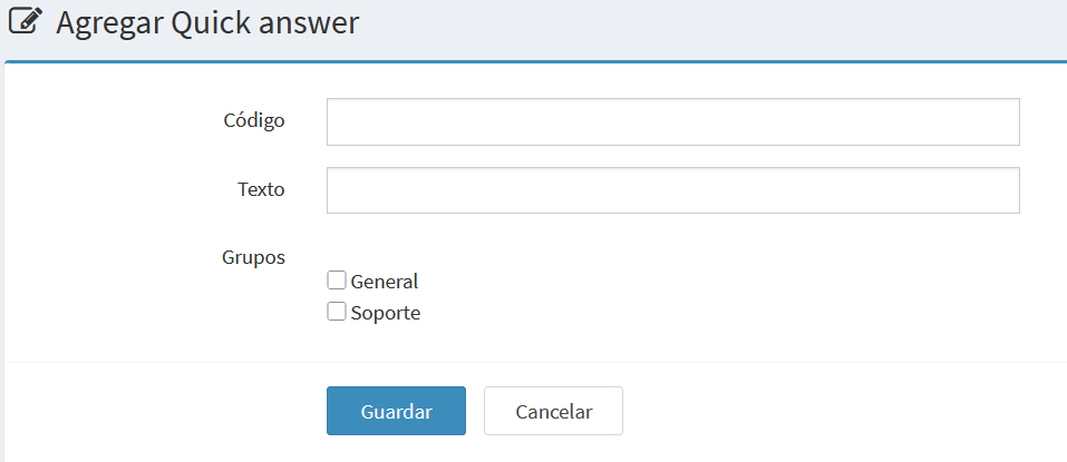 Formulario nuevo Quick Answer