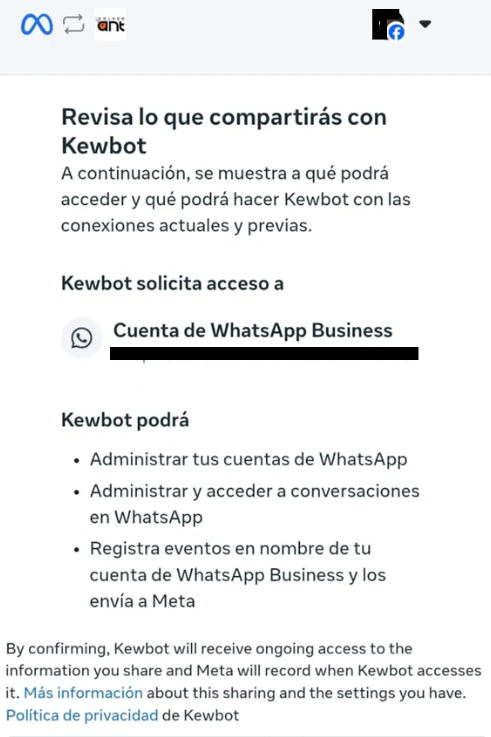 Kewbot is requesting access to