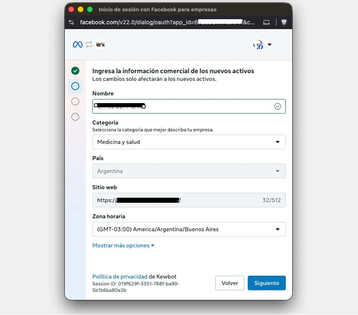 Ingresa la información comercial de los nuevos activos